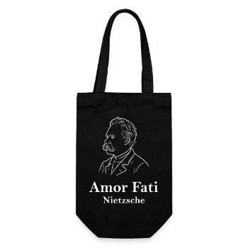 Nietzsche Amor Fati  - Gift Bag for Bottles - black - Front