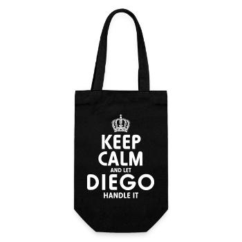 DIEGO: Regel das. - Geschenkbeutel für Flaschen - Schwarz - Vorne