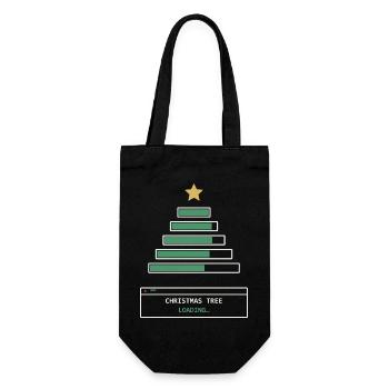 Christmas Tree Loading - Geschenkbeutel für Flaschen - Schwarz - Vorne
