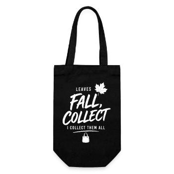 Herbstlaub sammeln – I Collect Them All - Geschenkbeutel für Flaschen - Schwarz - Vorne