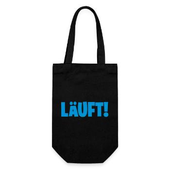 läuft humor lustig - Geschenkbeutel für Flaschen - Schwarz - Vorne
