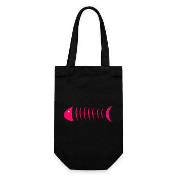 SARDINE. FISH. APRIL FOOL. EASTER. SEA - Gift Bag for Bottles - black - Front