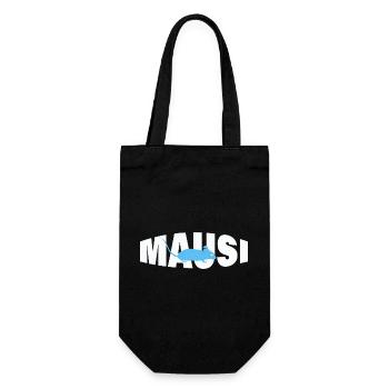 MAUSI - Geschenkbeutel für Flaschen - Schwarz - Vorne