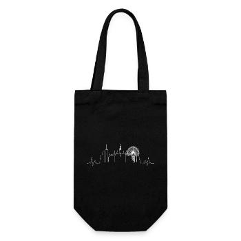 Urban Skyline Silhouette - Gift Bag for Bottles - black - Front