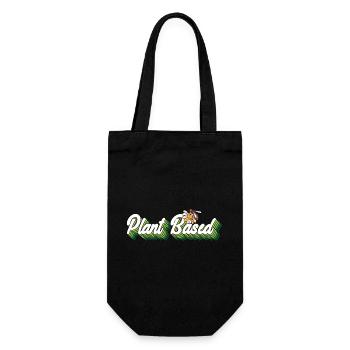 Plant Based Honigbiene - Geschenkbeutel für Flaschen - Schwarz - Vorne