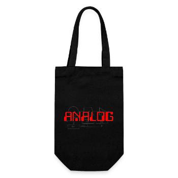 Analog better design - Geschenkbeutel für Flaschen - Schwarz - Vorne