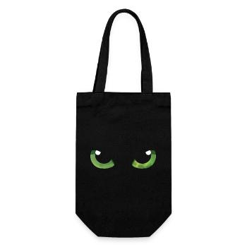 Cat Eyes Green - Gift Bag for Bottles - black - Front