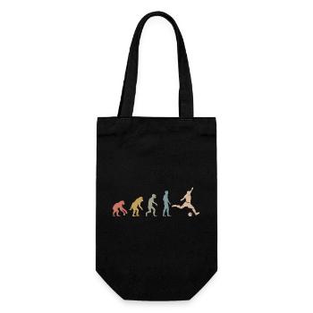 Retro Football Evolution Funny Designs Team Fan - Gift Bag for Bottles - black - Front