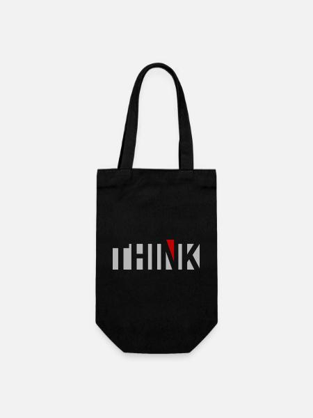 THINK - Geschenkbeutel für Flaschen - Schwarz