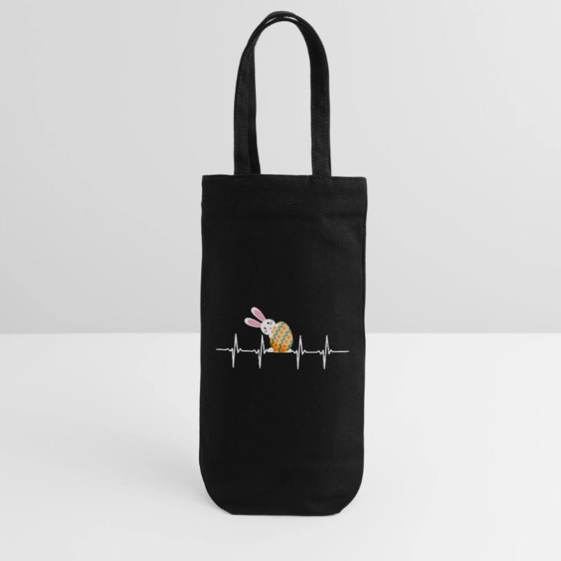 Easter Bunny Heartbeat Easter Egg Easter Easter Easter Gift Bag for Bottles