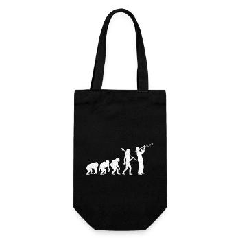 Posaunist Posaunist Evolution Marching Band - Geschenkbeutel für Flaschen - Schwarz - Vorne