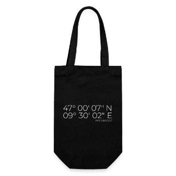 Coordinates Bad Ragaz, Switzerland - Gift Bag for Bottles - black - Front