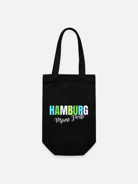 Hamburg Hamburg North North Sea Coast Port City - Gift Bag for Bottles - black