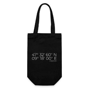 Coordinates Amriswil, Switzerland - Gift Bag for Bottles - black - Front