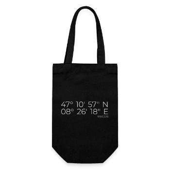 Koordinaten Weggis Luzern Schweiz - Geschenkbeutel für Flaschen - Schwarz - Vorne