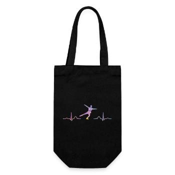 Figure Skating Ice Skating Figure Skating - Gift Bag for Bottles - black - Front