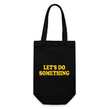 lets do something - Geschenkbeutel für Flaschen - Schwarz - Vorne