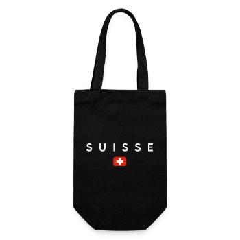 Drapeau de la Suisse, fierté suisse - Sac à bouteille - noir - Devant