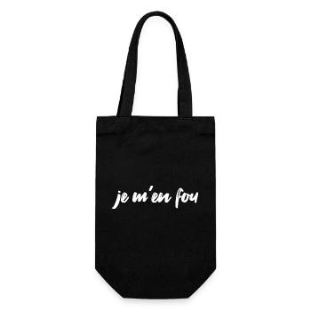 Je m'en fou Statement French - Gift Bag for Bottles - black - Front