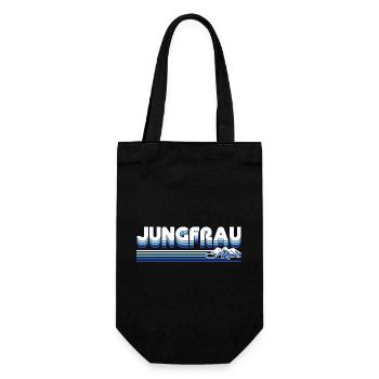 Jungfrau – Majesty of the Alps Silhouette Design - Gift Bag for Bottles - black - Front