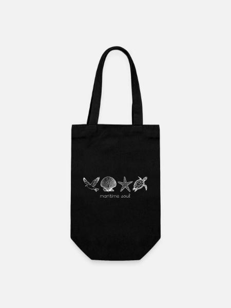 maritime soul ocean inspired for beach lovers - Gift Bag for Bottles - black