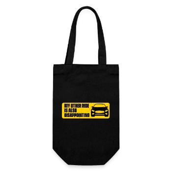My Other Ride Is Also Disappointing Funny Car Joke - Gift Bag for Bottles - black - Front