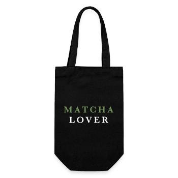 Matcha Lover Green Tea Lover - Gift Bag for Bottles - black - Front