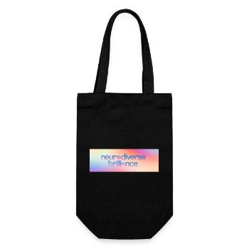 Neurodiverse Brilliance - Geschenkbeutel für Flaschen - Schwarz - Vorne