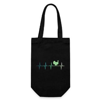 turkey heartbeat turkey - Gift Bag for Bottles - black - Front