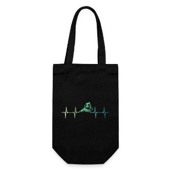 mountain biking heartbeat mtb - Gift Bag for Bottles - black - Front