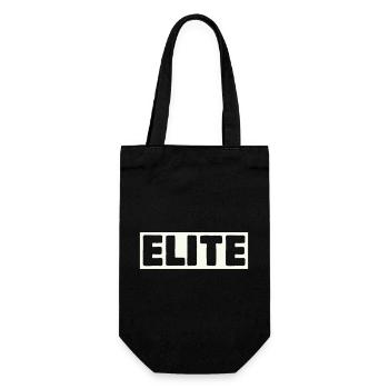Elite Schriftzug Shirt - Geschenkbeutel für Flaschen - Schwarz - Vorne
