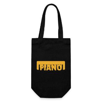 Piano Lover Birthday Gift – Piano Love - Gift Bag for Bottles - black - Front