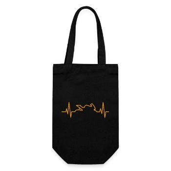 Moto Heartbeat Cadeau Motocycliste - Sac à bouteille - noir - Devant