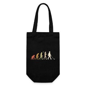 Hockey Evolution : Cadeau drôle de joueur de hockey - Sac à bouteille - noir - Devant