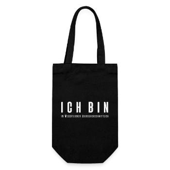 Ich bin im Wesentlichen überdurchschnittlich - Geschenkbeutel für Flaschen - Schwarz - Vorne