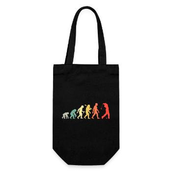 Golf Golfer Evolution for Men and Boys Retro - Gift Bag for Bottles - black - Front