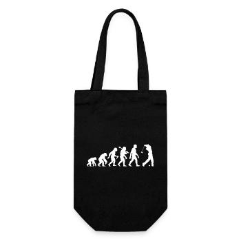 Golf Evolution for Men and Boys Retro Golfers - Gift Bag for Bottles - black - Front