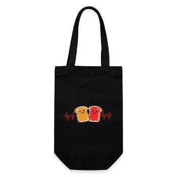 Peanut butter - Gift Bag for Bottles - black - Front