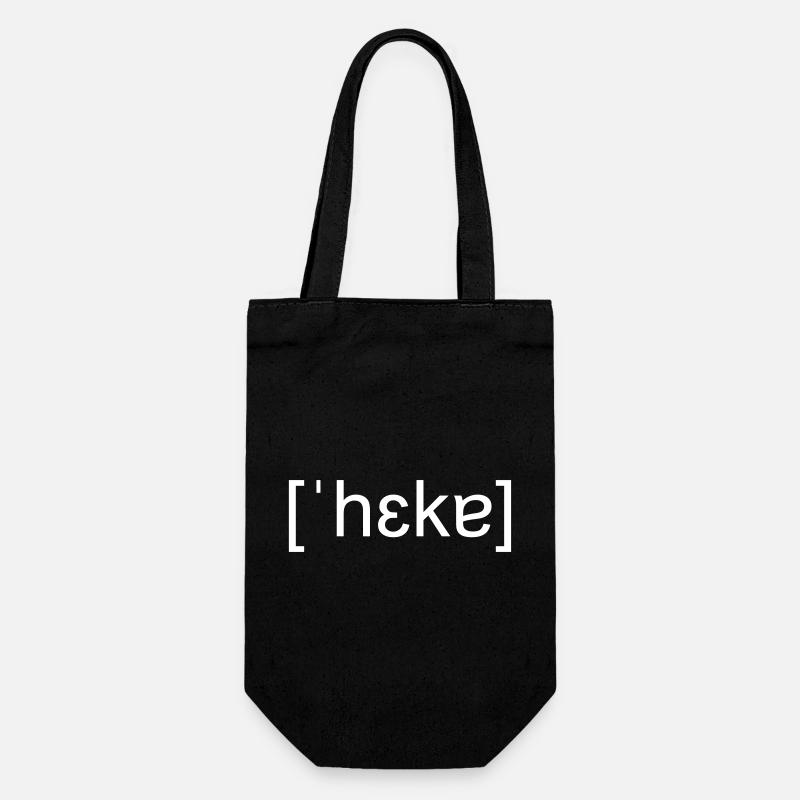 Hacker, orthographe phonétique, blanc - Sac à bouteille - noir