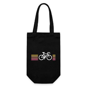 White Sport Bike - Gift Bag for Bottles - black - Front