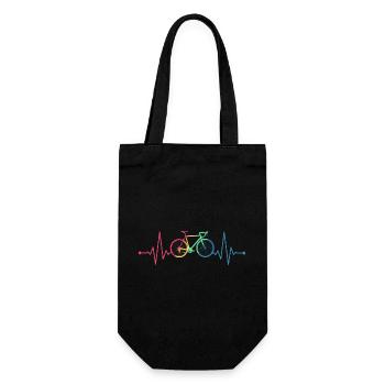 Heartbeat Road Bike Bike Pulse Heartbeat retro - Gift Bag for Bottles - black - Front