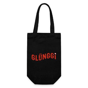Glünggi (Berndeutsch) | Vektorgrafik - Geschenkbeutel für Flaschen - Schwarz - Vorne