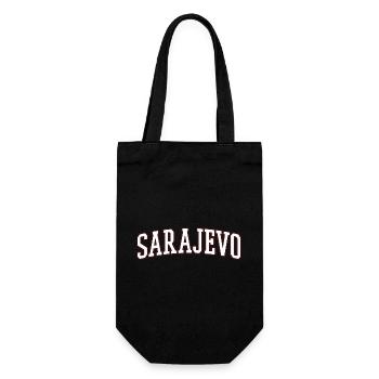 Sarajevo Bold Lettering - Gift Bag for Bottles - black - Front