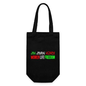 Women life freedom jin jiyan azadi - Geschenkbeutel für Flaschen - Schwarz - Vorne