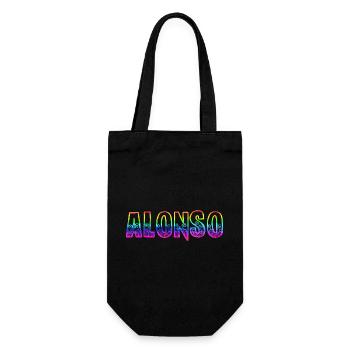 alonso rs regenbogen - Geschenkbeutel für Flaschen - Schwarz - Vorne