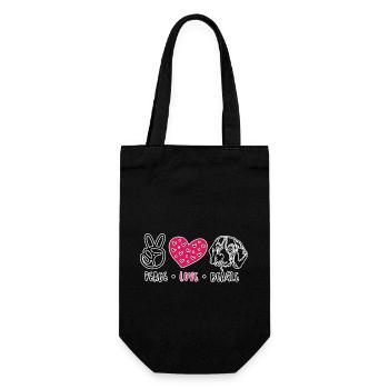 Peace love beagle - Gift Bag for Bottles - black - Front
