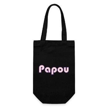 PAPOU. PAPA. FÊTE DES PÈRES. BONNE FÊTE PAPA - Sac à bouteille - noir - Devant