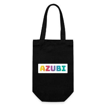 Azubi Tshirt coloured - Geschenkbeutel für Flaschen - Schwarz - Vorne