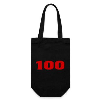 100. 100 YEARS. 100th ANNIVERSARY. 100 BIRTHDAY - Gift Bag for Bottles - black - Front