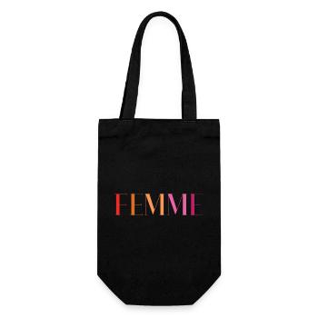 LGBT Pride Month - Lesbian Love. Femme - Gift Bag for Bottles - black - Front